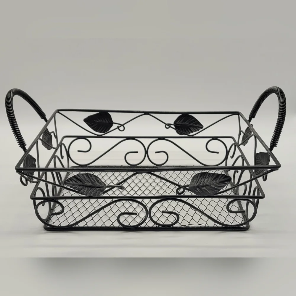 Wire Leaf Metal Basket Decor​​​
